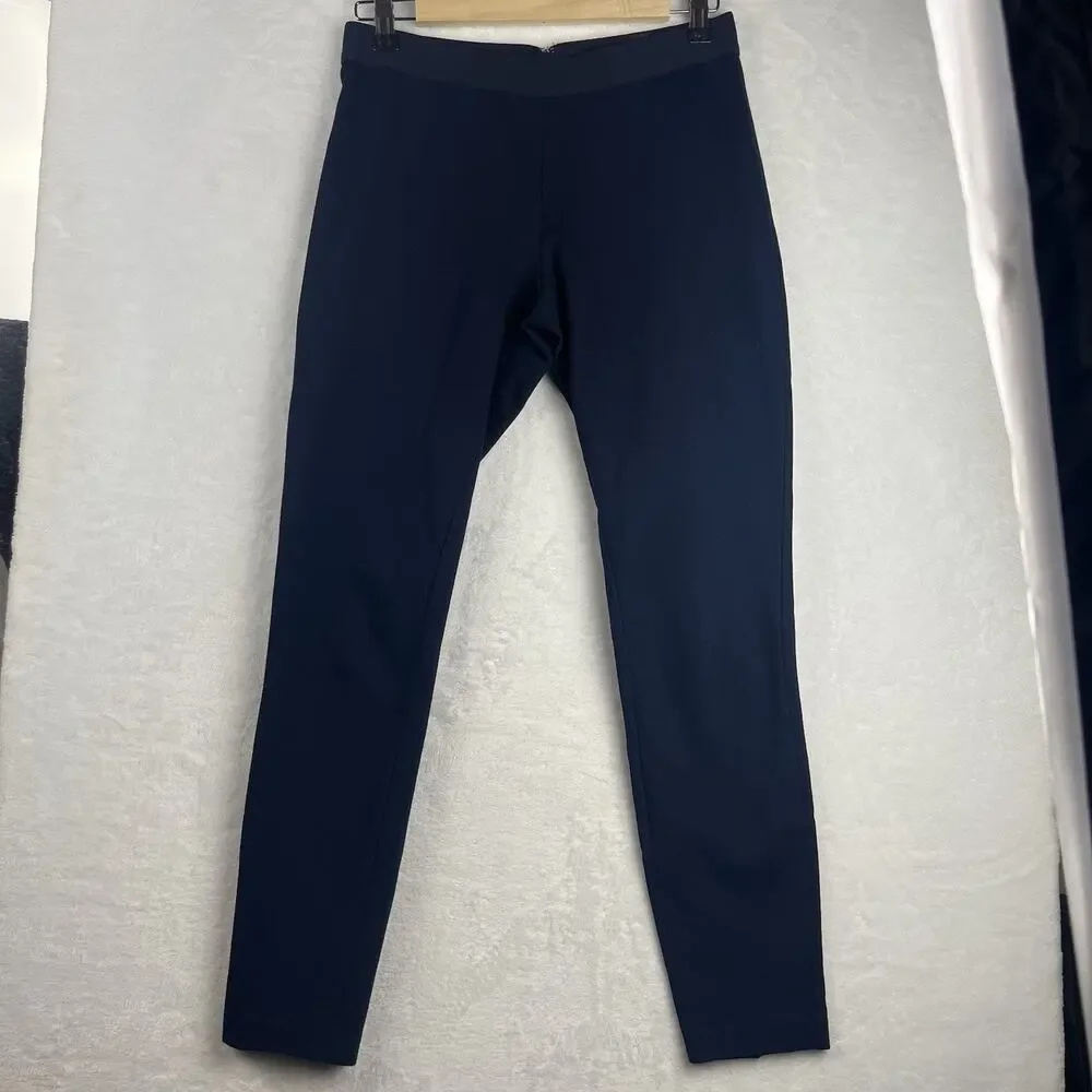 J. Crew Navy Blue Pixie Leggings Pants Women Size 8 Back Zipper Back Seam 31090 - Picture 3 of 15